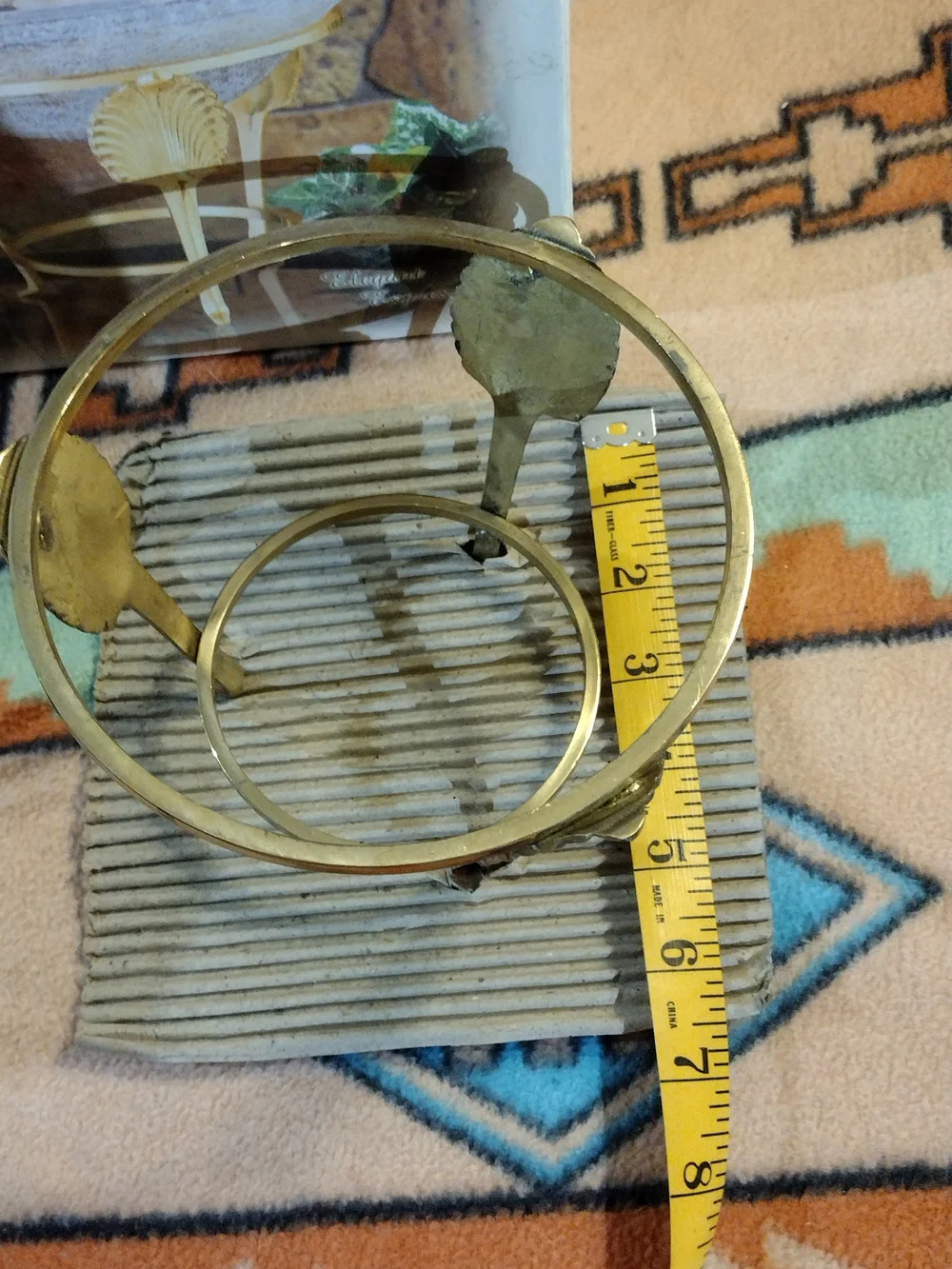 Elegant Expressions Gold Brass Stand with Crackle Glass Bowl - Gold